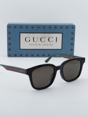 Gucci GG0847SK 001 Men Square Sunglasses - Black / Grey